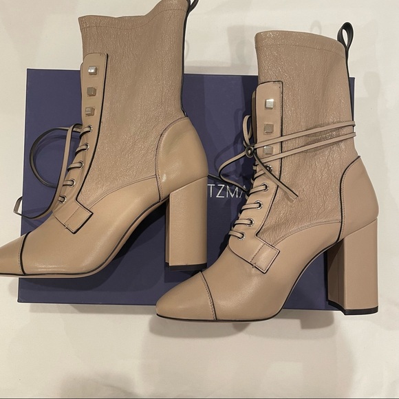 Stuart Weitzman Veruka Boots Size 10 Beige/Stone - Picture 3 of 5